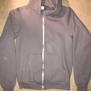 Grey Zip up Hoodie (American Apparel)